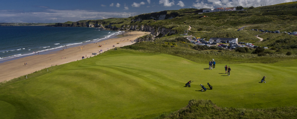 Aerial panorama- Royal Portrush Golf Club