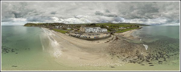 Aerial 360 panorama - Ballygally Castle Co Antrim